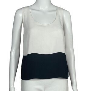 Cooperative UO Womens XS Open Back Tank Black White Bow Tie Rayon Coquette Girl